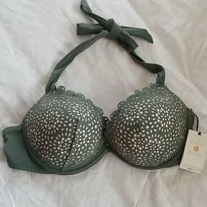 Shade & Shore Green Push up Bikini Top